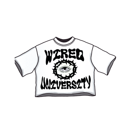 White “Wired university” T-shirt