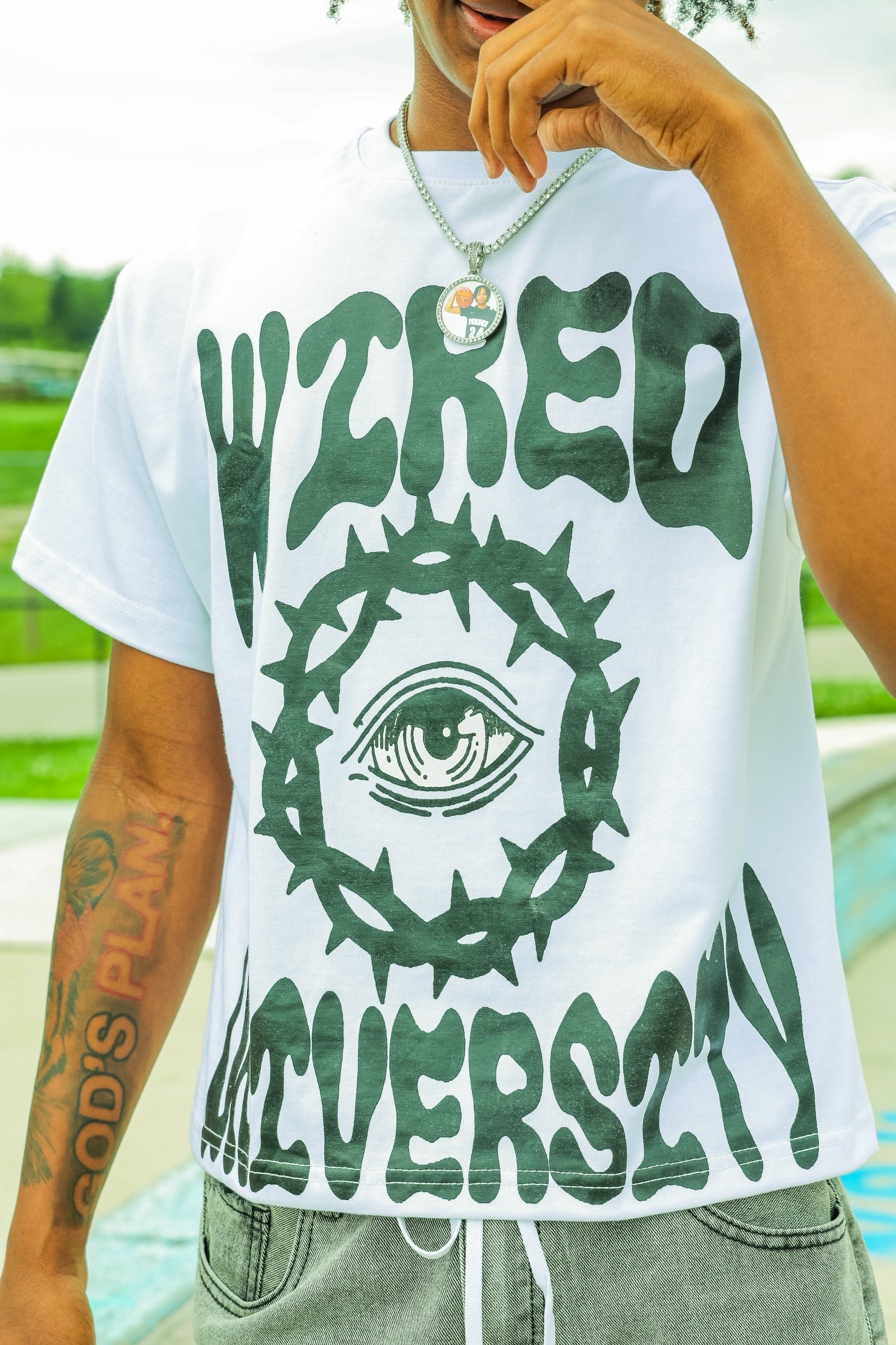 White “Wired university” T-shirt